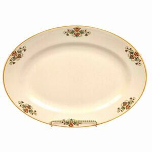 Vintage Ostrow China Oval Serving Platter 15in Golden Dusk Princess Anne 4 32